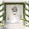 24 Inch Summer Wreaths for Front Door, Spring Summer Door Wreaths, Floral Flowers Wreath with Pink Peony,Rose,Blue Hydrangea,Sunflower,Large Wreaths for Spring Summer Outdoor Home Decor